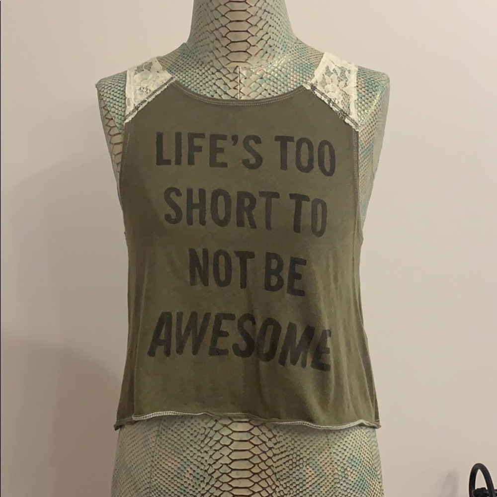 green hollister tanktop